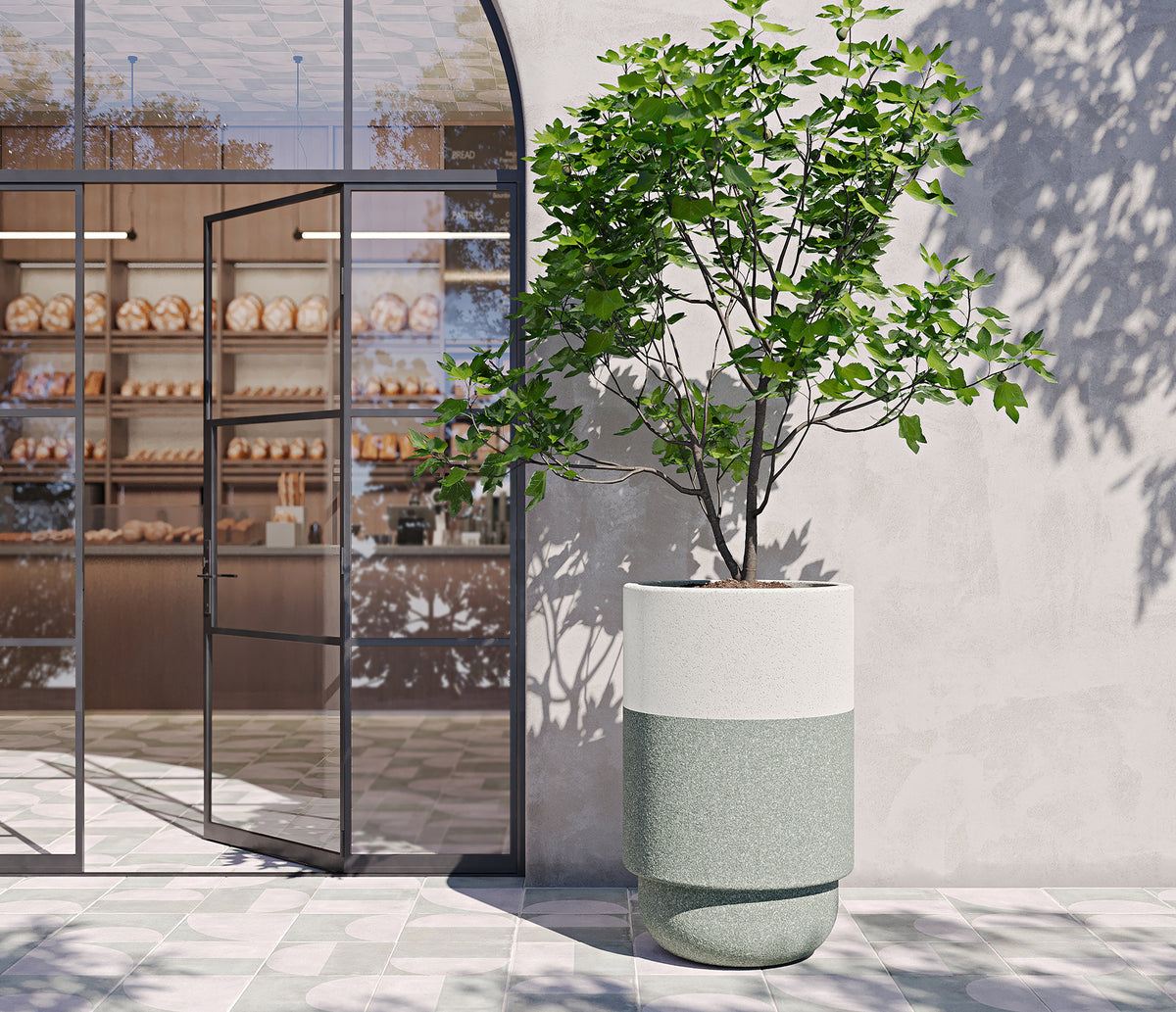 Two-Tone Bolinas Planter, GFRC Round additional image 1