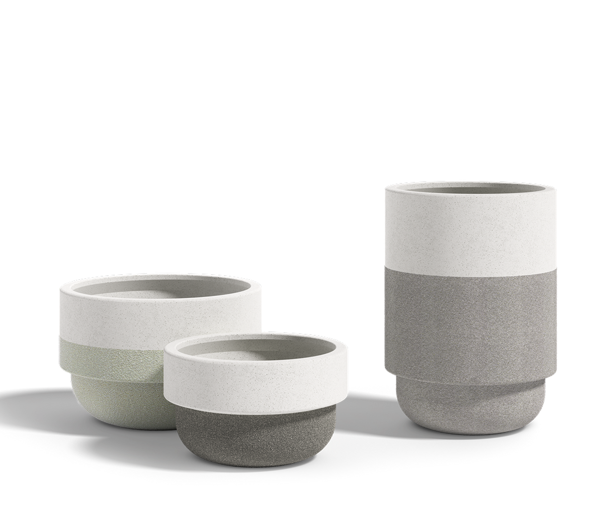 Two-Tone Bolinas Planter, GFRC Round additional image spot 4 1