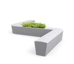 Alpha Bench with integrated Alpha Planter, GFRC