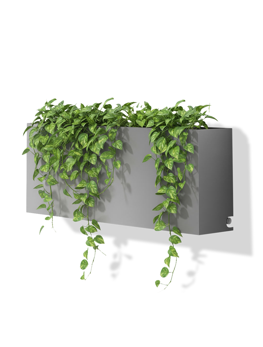 Aloft Façade Planter, Aluminum Rectangle