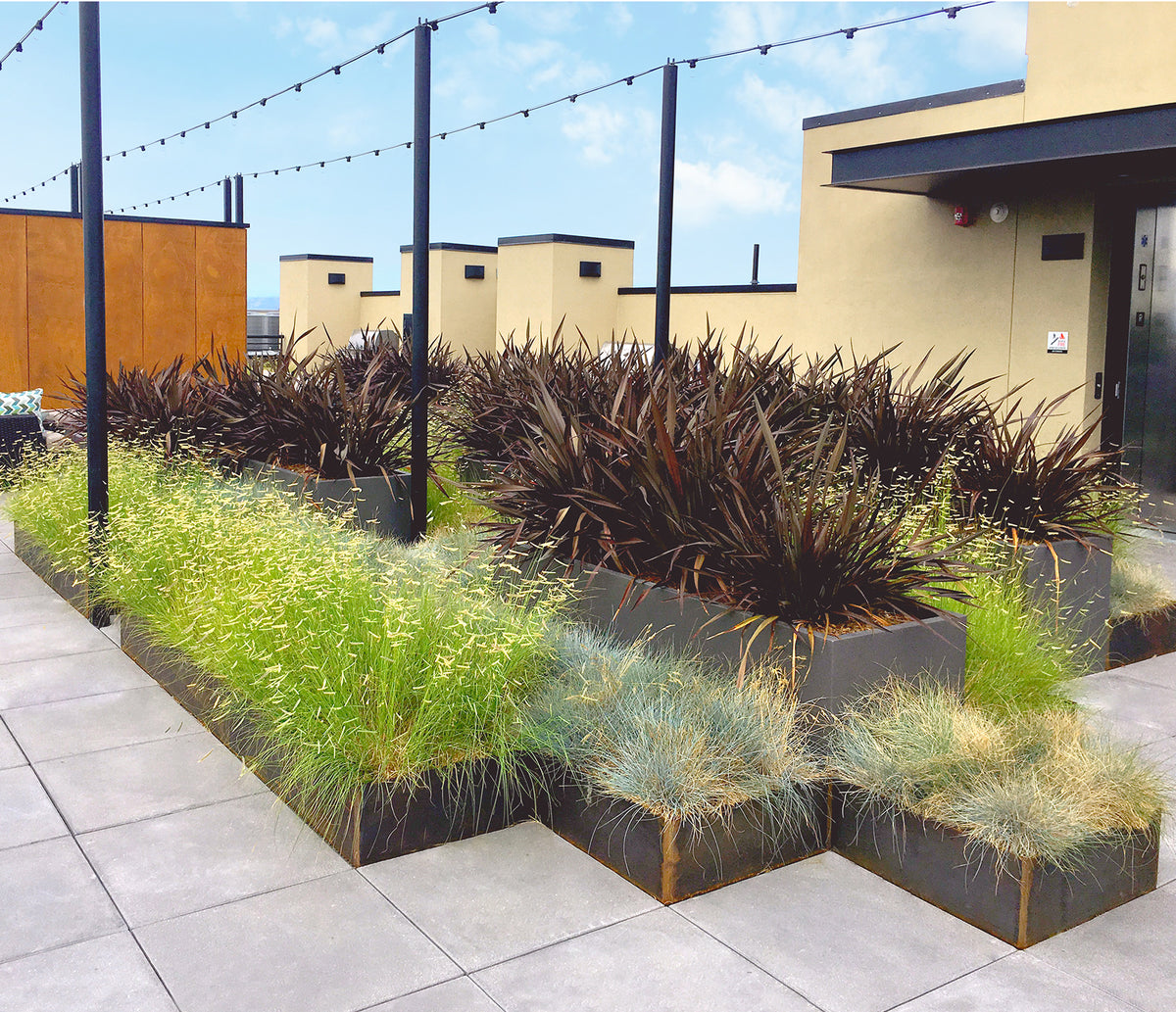 Wilshire Planter, Weathering Steel Rectangle additional image 2