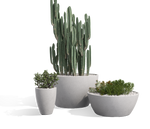 Downtown Planter, GFRC Round