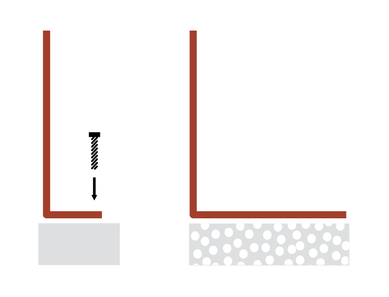 Anchored or Freestanding Base
