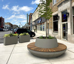 Paso Circular Planter Bench, GFRC & Wood additional image 2