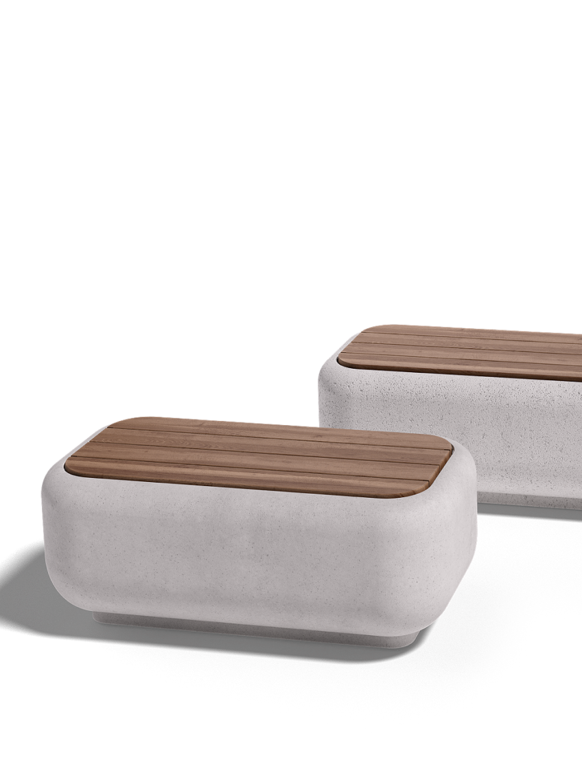 Montara Bench, GFRC & Wood Linear
