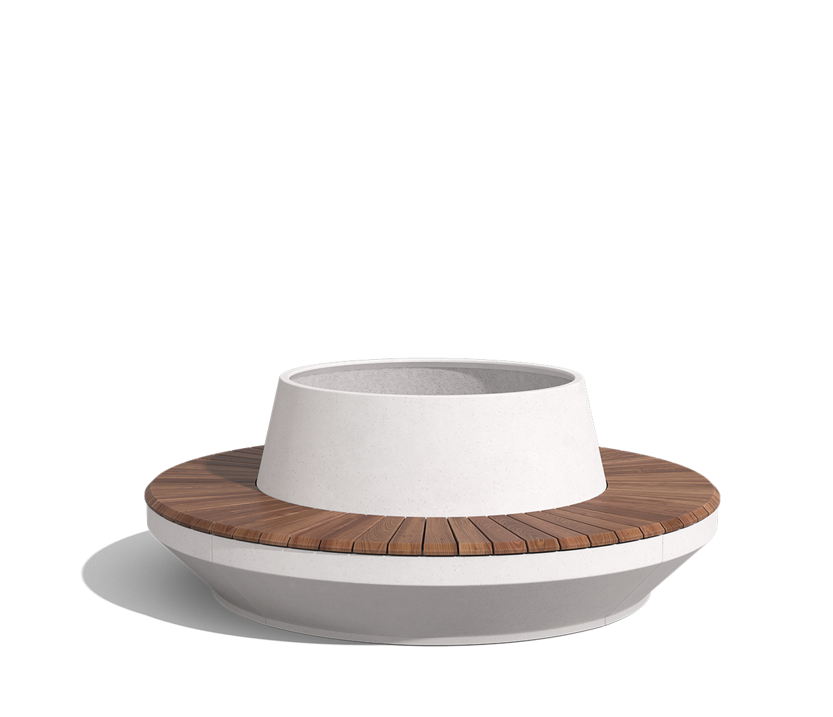Paso Circular Planter Bench, GFRC & Wood additional image spot 4 1