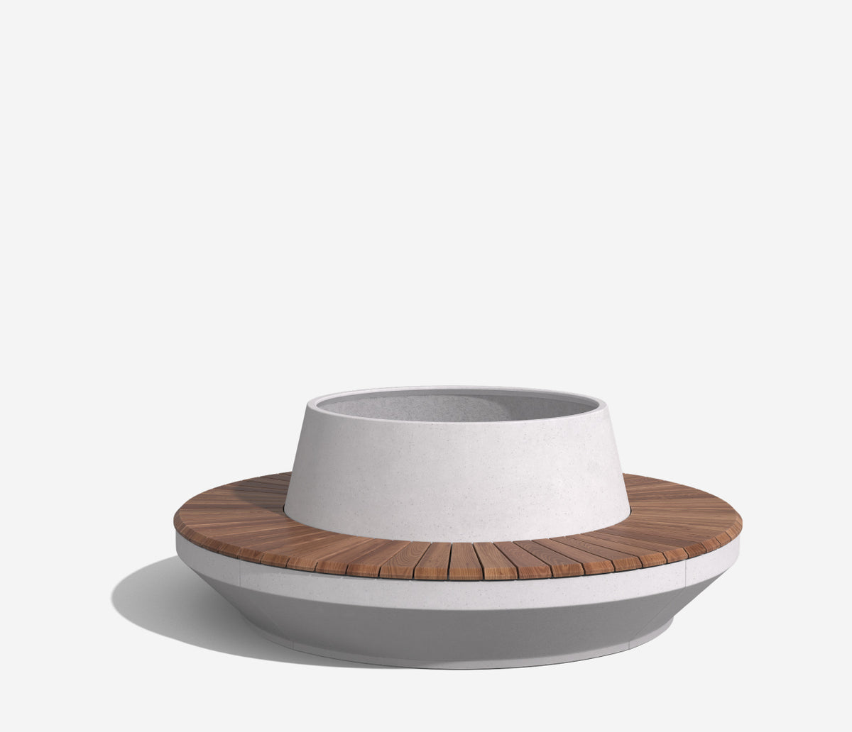 Paso Circular Planter Bench, GFRC & Wood additional image spot 4 1