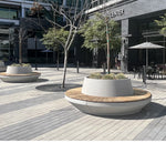 Paso Circular Planter Bench, GFRC & Wood additional image 1