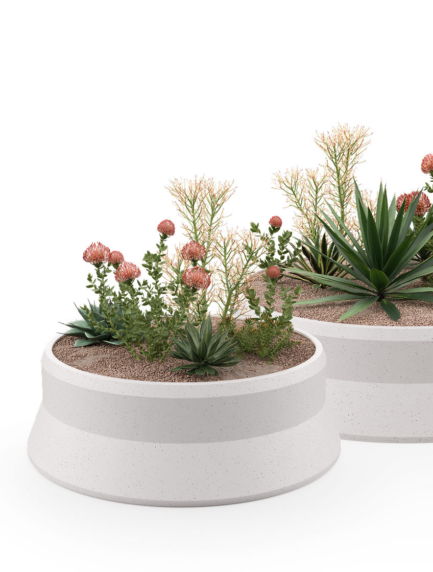 Paso Planter, GFRC Low Round