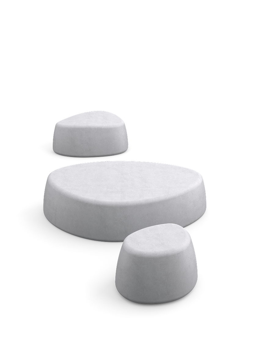Pebble Stool, GFRC Round