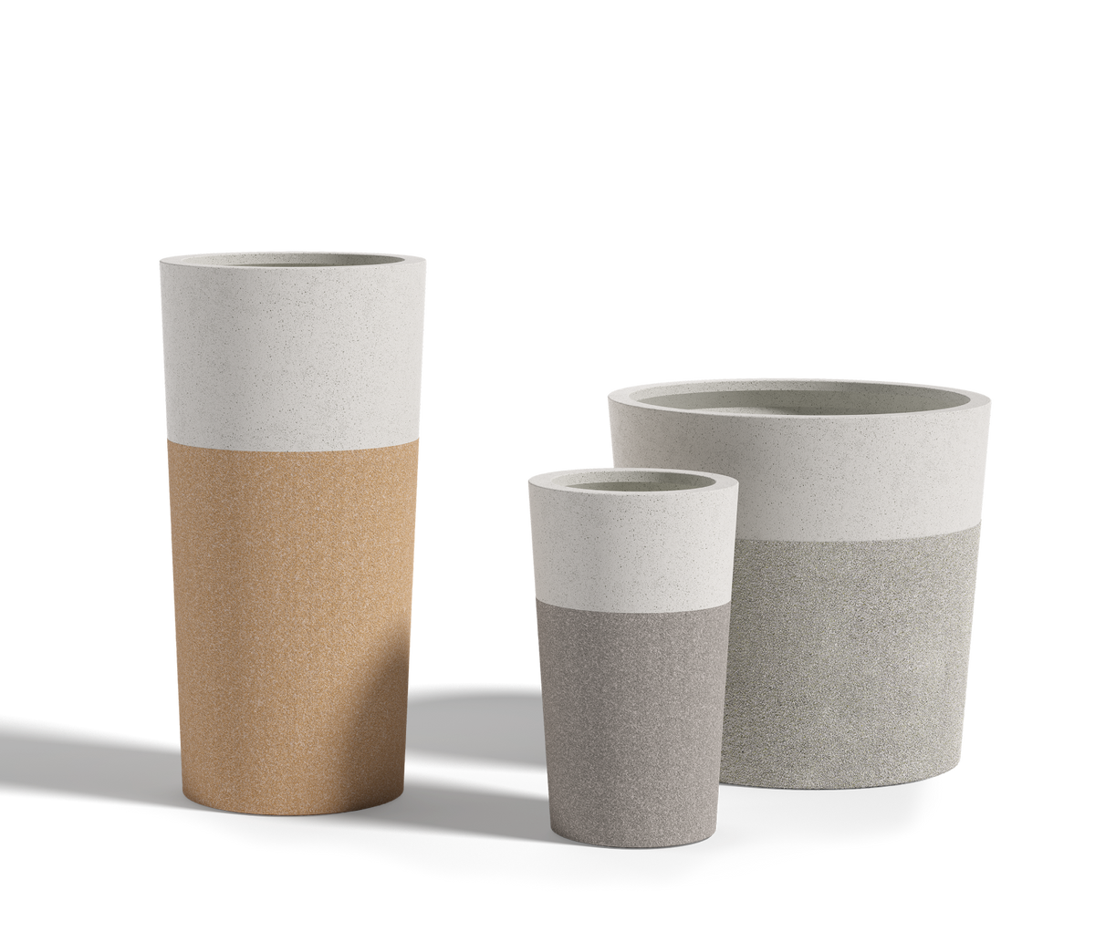 Two-Tone Urban Planter, GFRC Round additional image spot 4 1