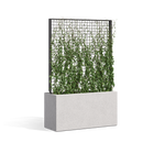Wilshire Planter, GFRC Rectangle with Greenscreen® Trellis