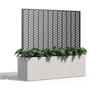 Wilshire Planter, GFRC Rectangle with Laser-Cut Screen