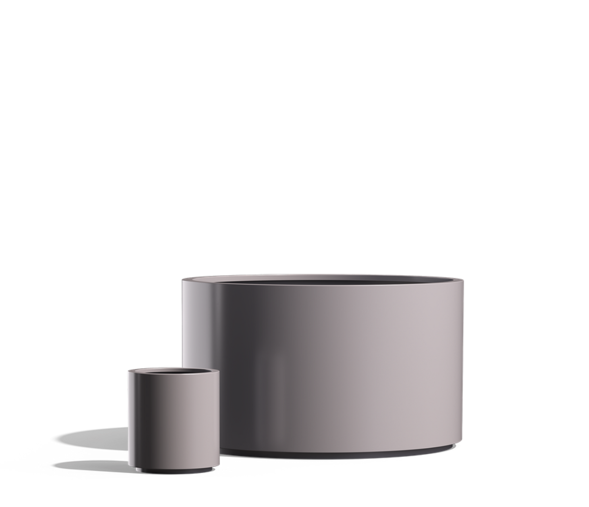 Wilshire Planter, Aluminum Round with Toe Kick additional image spot 4 1