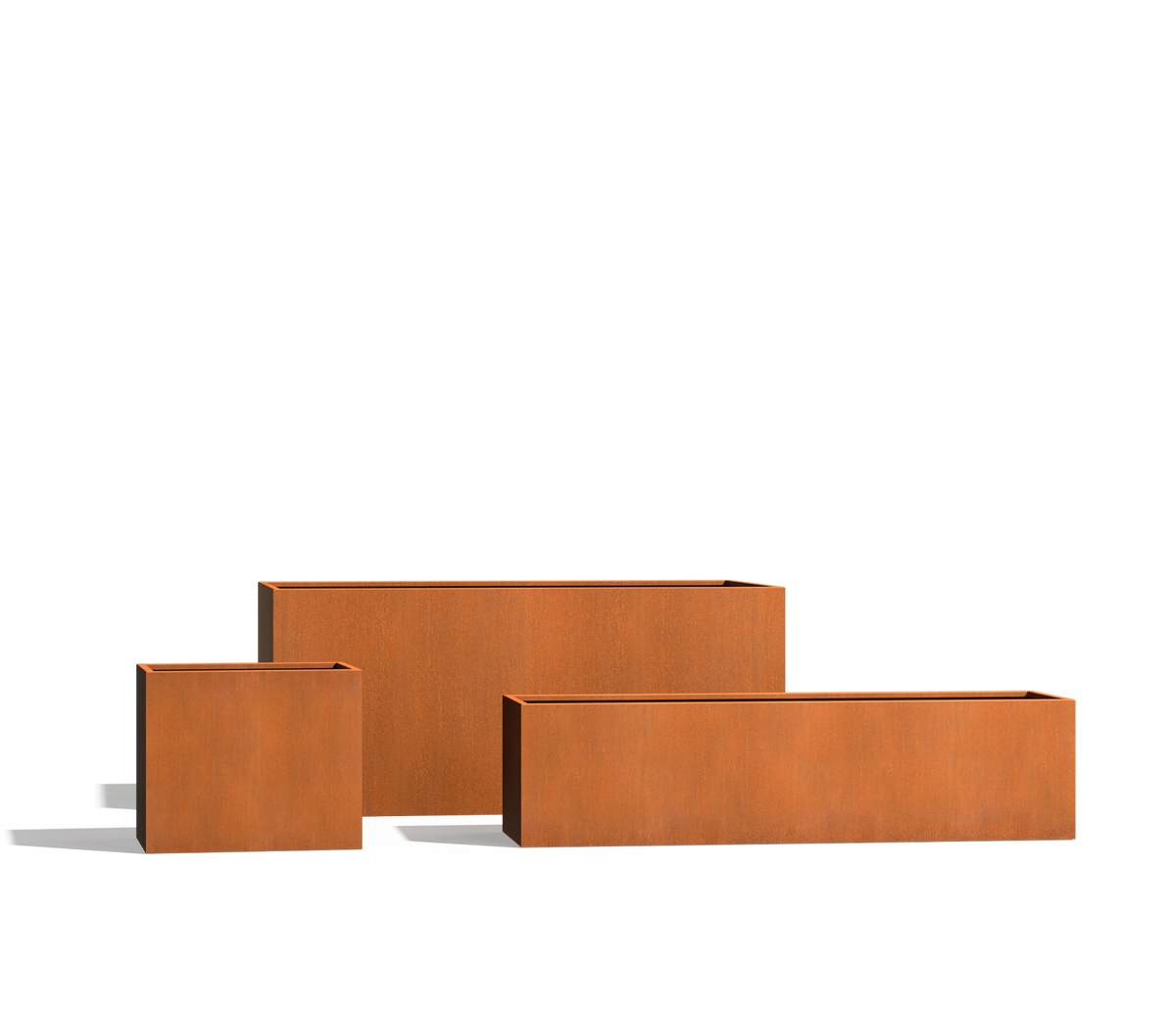 Wilshire Planter, Weathering Steel Rectangle additional image spot 4 1