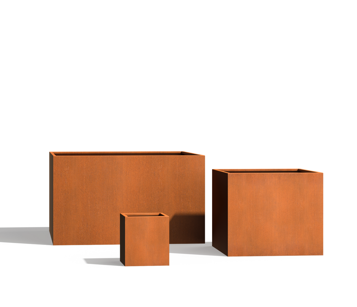 Wilshire Planter, Weathering Steel Square additional image spot 4 1