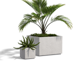 Wilshire Planter, GFRC Square with Toe Kick