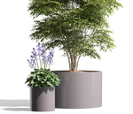 Wilshire Planter, Aluminum Round