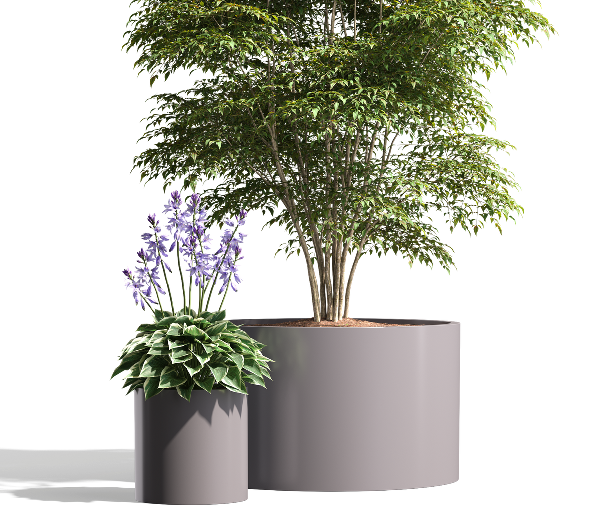 Wilshire Planter, Aluminum Round