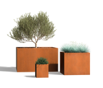 Wilshire Planter, Weathering Steel Square