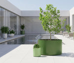 Wilshire Planter, Aluminum Round with Toe Kick additional image 1