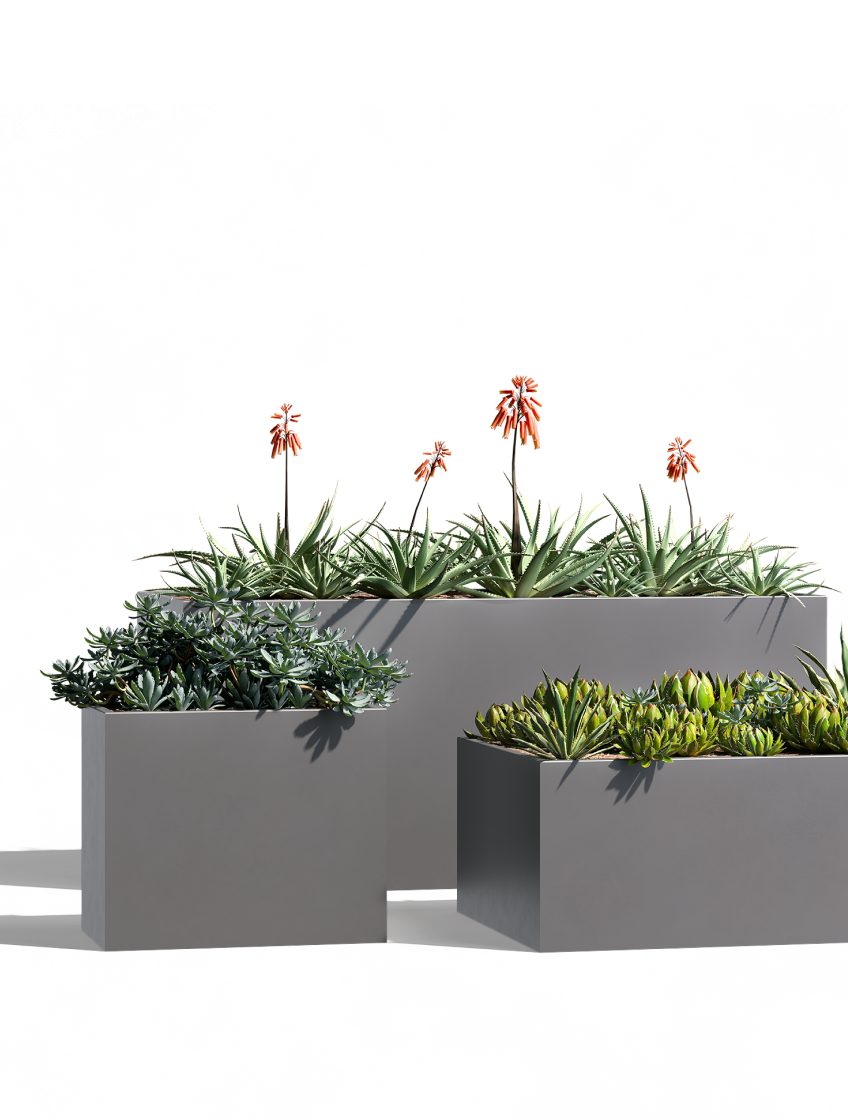Wilshire Planter, Aluminum Rectangle