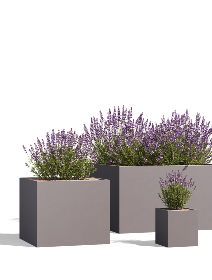 Wilshire Planter, Aluminum Square