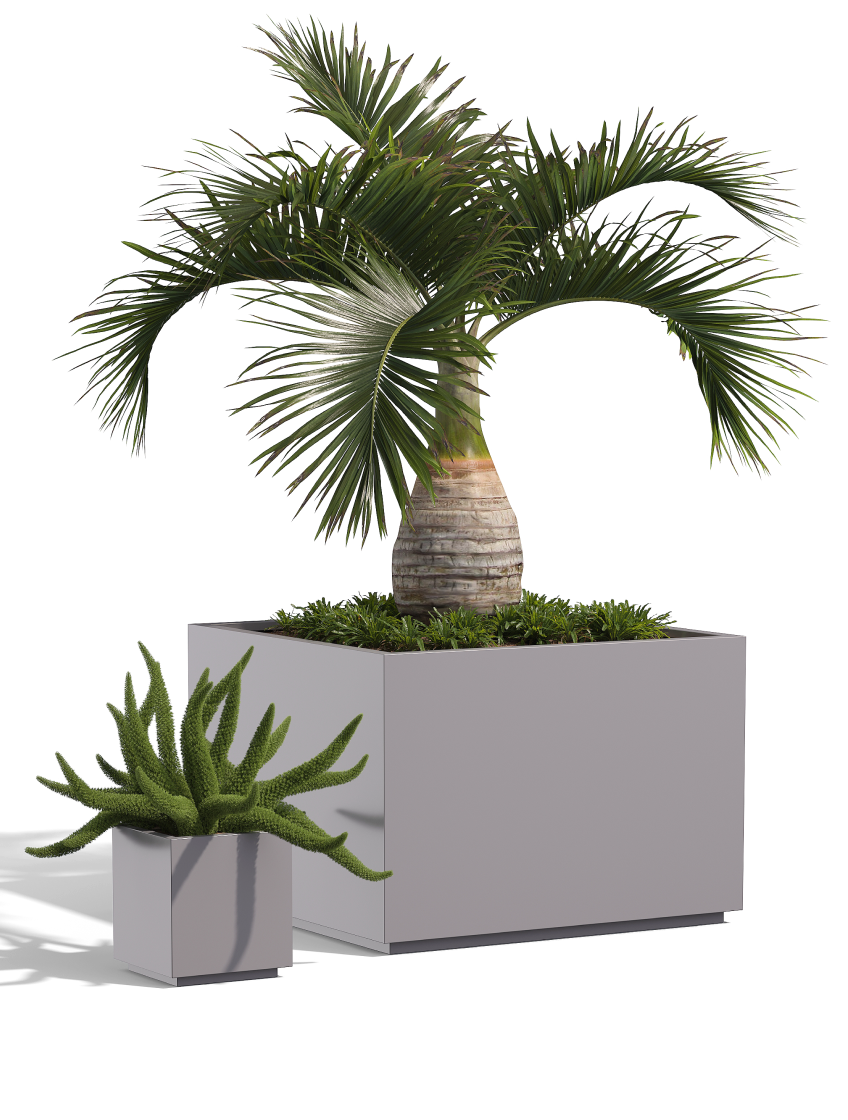 Wilshire Planter, FRP Square with Toe Kick