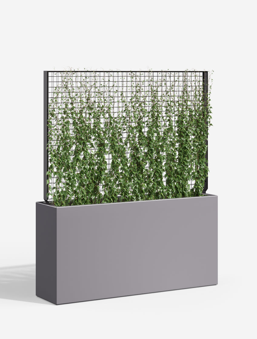 Wilshire Planter, FRP Rectangle with Greenscreen® Trellis