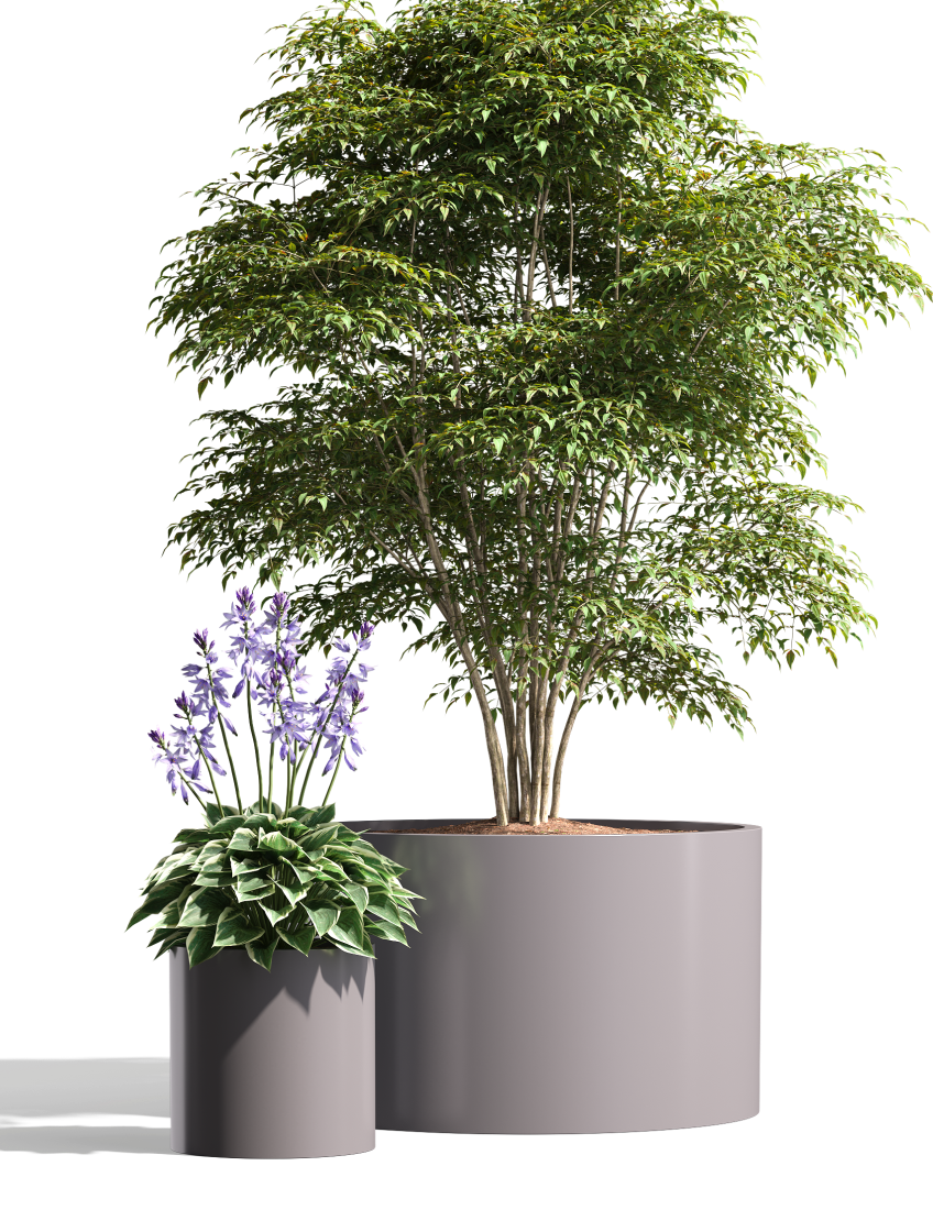Wilshire Planter, Aluminum Round