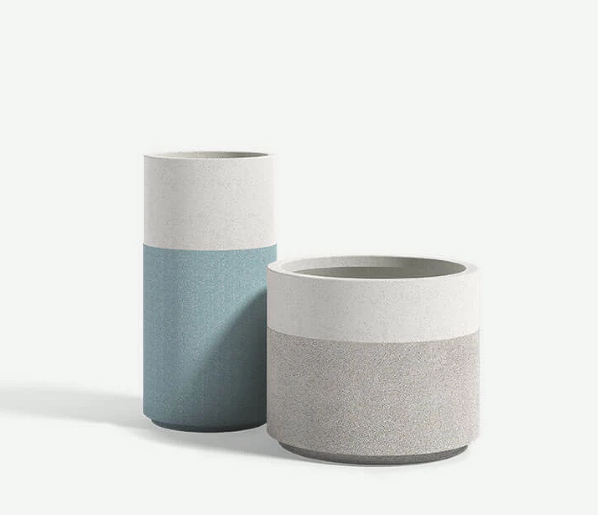 Two-Tone Wilshire Planter, GFRC Round with Toe Kick additional image spot 4 1