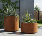 Wilshire Planter, Weathering Steel Round with Toe Kick additional image 1