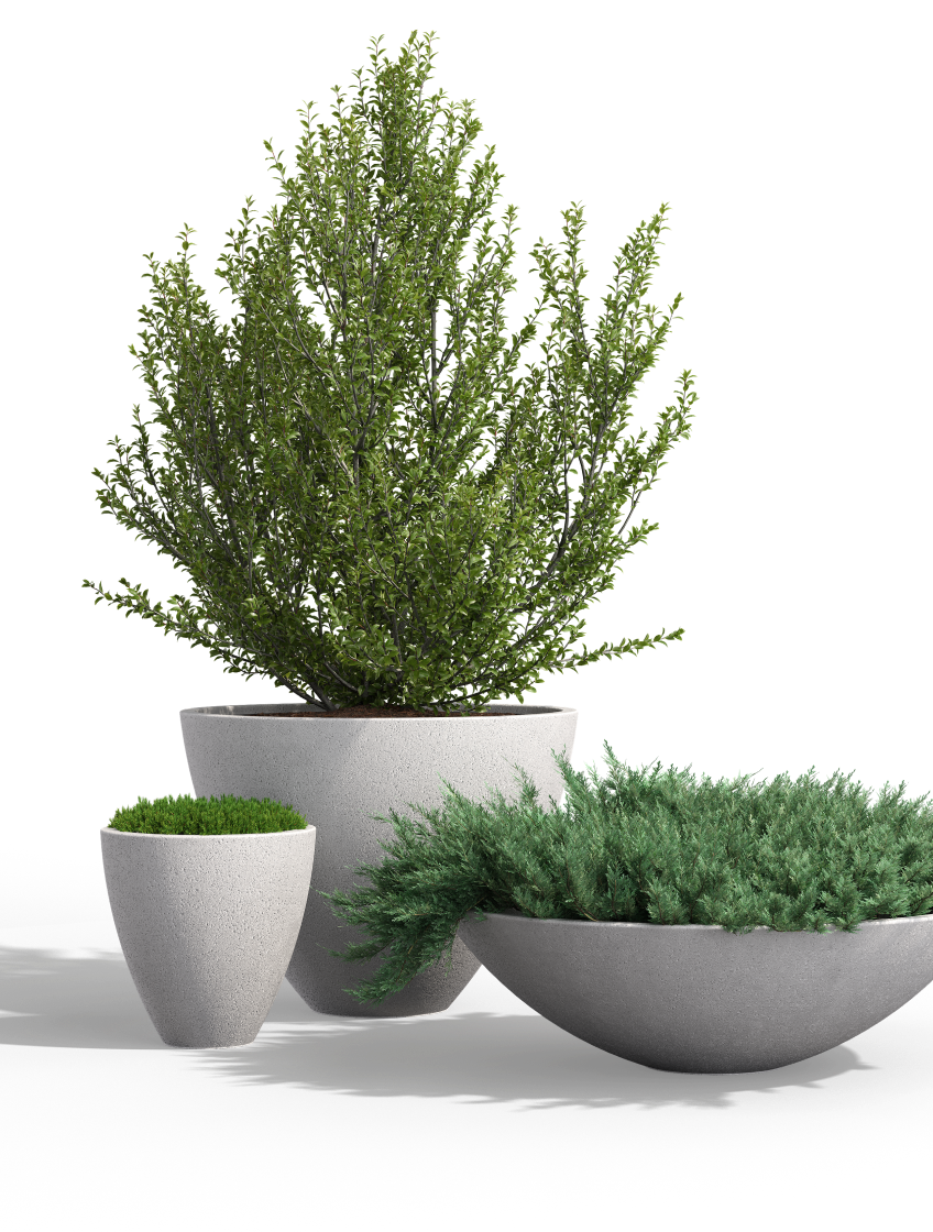 Zena Planter, GFRC Round