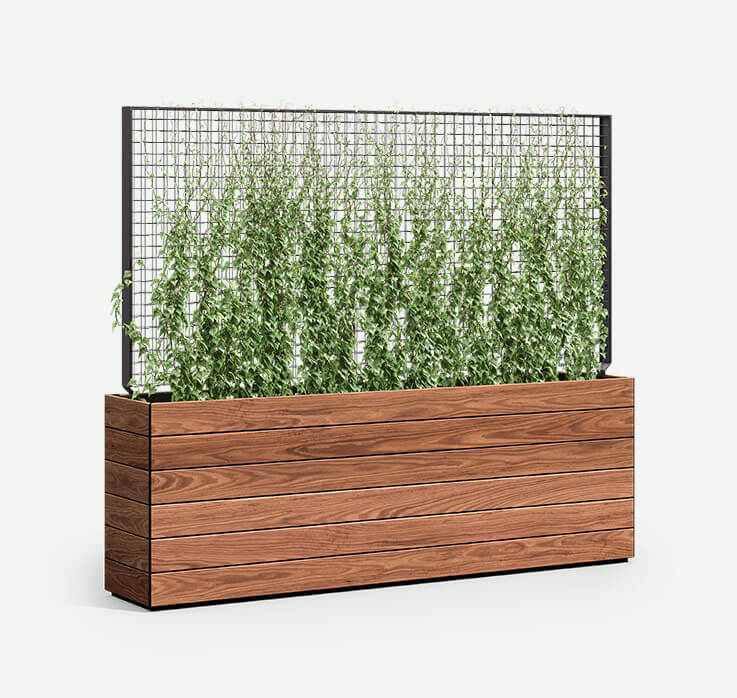 Find Commercial Outdoor Planters with Wood Finishes